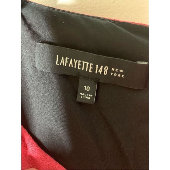 Lafayette 148 dress sleeveless wool red size 10 - Picture 3 of 4